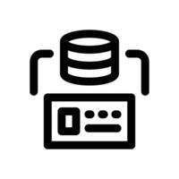 tokenization line icon. Clean and minimalist icon for websites and mobile apps. vector