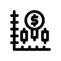 candlestick chart line icon. Clean and minimalist icon for websites and mobile apps. vector