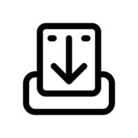download line icon. Clean and minimalist icon for websites and mobile apps. vector