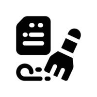 data cleaning glyph icon. Strong and solid icon for websites and mobile apps. vector