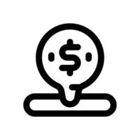location line icon. Clean and minimalist icon for websites and mobile apps. vector