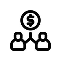 mutual fund line icon. Clean and minimalist icon for websites, mobile apps, presentations, and logos. Fully scalable and customizable for any project. vector