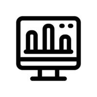 data analysis line icon. Clean and minimalist icon for websites and mobile apps. vector