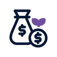 wealth accumulation dual tone icon. Sleek and modern icon for websites and mobile apps. vector