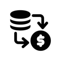 money exchange glyph icon. Strong and solid icon for websites and mobile apps. vector
