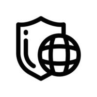 cyber security line icon. Clean and minimalist icon for websites and mobile apps. vector