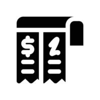 slip payment glyph icon. Strong and solid icon for websites and mobile apps. vector