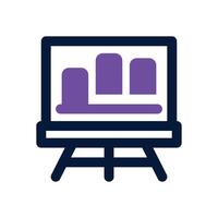 presentation dual tone icon. Sleek and modern icon for websites and mobile apps. vector