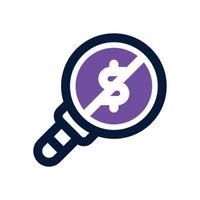 no charge dual tone icon. Sleek and modern icon for websites and mobile apps. vector