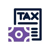 tax payment dual tone icon. Sleek and modern icon for websites and mobile apps. vector