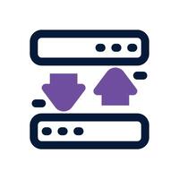 hosting transfer dual tone icon. Sleek and modern icon for websites and mobile apps. vector