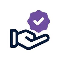 benefit dual tone icon. Sleek and modern icon for websites and mobile apps. vector