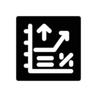 chart glyph icon. Strong and solid icon for websites and mobile apps. vector