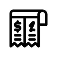 slip payment line icon. Clean and minimalist icon for websites and mobile apps. vector