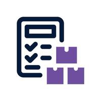 inventory management dual tone icon. Sleek and modern icon for websites and mobile apps. vector
