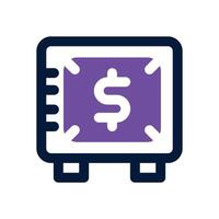 deposit box dual tone icon. Sleek and modern icon for websites and mobile apps. vector