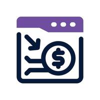 crowdfunding website dual tone icon. Sleek and modern icon for websites and mobile apps. vector