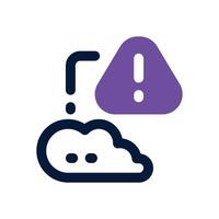 warning dual tone icon. Sleek and modern icon for websites and mobile apps. vector
