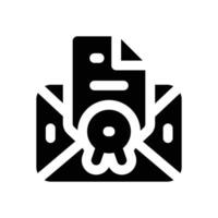invitation glyph icon. Strong and solid icon for websites and mobile apps. vector