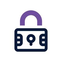 lock dual tone icon. Sleek and modern icon for websites and mobile apps. vector