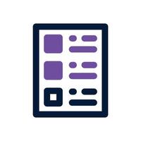 list dual tone icon. Sleek and modern icon for websites and mobile apps. vector