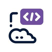 web hosting dual tone icon. Sleek and modern icon for websites and mobile apps. vector