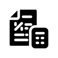 tax glyph icon. Strong and solid icon for websites and mobile apps. vector