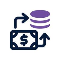 flow dual tone icon. Sleek and modern icon for websites and mobile apps. vector