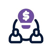 collaboration dual tone icon. Sleek and modern icon for websites and mobile apps. vector