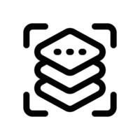 layer line icon. Clean and minimalist icon for websites and mobile apps. vector