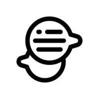 chat line icon. Clean and minimalist icon for websites and mobile apps. vector