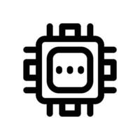 processor line icon. Clean and minimalist icon for websites and mobile apps. vector