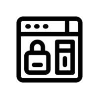 online shopping line icon. Clean and minimalist icon for websites, mobile apps, presentations, and logos. Fully scalable and customizable for any project. vector