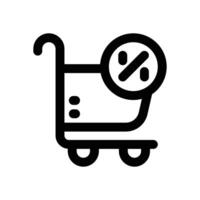 sales tax line icon. Clean and minimalist icon for websites and mobile apps. vector
