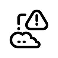 warning line icon. Clean and minimalist icon for websites and mobile apps. vector