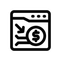 crowdfunding website line icon. Clean and minimalist icon for websites and mobile apps. vector