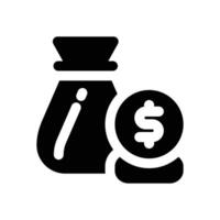 deposit glyph icon. Strong and solid icon for websites, mobile interfaces, presentations, and visual branding. High quality and easy to edit. vector