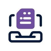 data collection dual tone icon. Sleek and modern icon for websites and mobile apps. vector