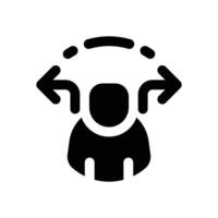 decision making glyph icon. Strong and solid icon for websites and mobile apps. vector