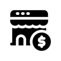 stock exchange glyph icon. Strong and solid icon for websites and mobile apps. vector