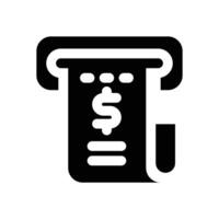 invoice glyph icon. Strong and solid icon for websites and mobile apps. vector