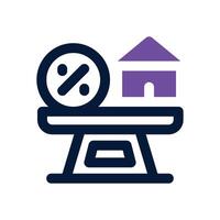 loan to value dual tone icon. Sleek and modern icon for websites and mobile apps. vector