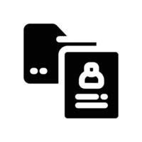 portfolio glyph icon. Strong and solid icon for websites and mobile apps. vector