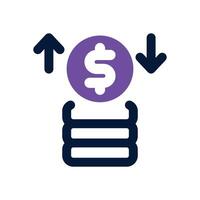 profit dual tone icon. Sleek and modern icon for websites and mobile apps. vector