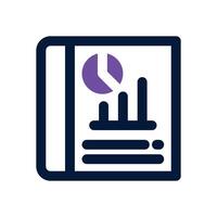 financial statement dual tone icon. Sleek and modern icon for websites and mobile apps. vector