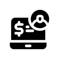 digital marketing glyph icon. Strong and solid icon for websites and mobile apps. vector