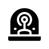 alarm glyph icon. Strong and solid icon for websites and mobile apps. vector