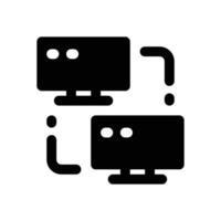 local network glyph icon. Strong and solid icon for websites and mobile apps. vector