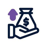 capital dual tone icon. Sleek and modern icon for websites, mobile apps, marketing materials, and corporate design. Fully scalable and ready to use. vector
