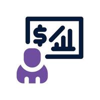 economist dual tone icon. Sleek and modern icon for websites and mobile apps. vector